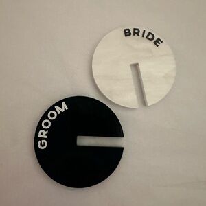 Bride and Groom Drink Markers